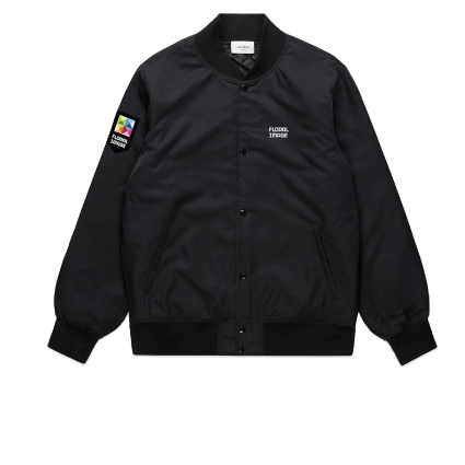 Floral Image Mens College Bomber Jacket