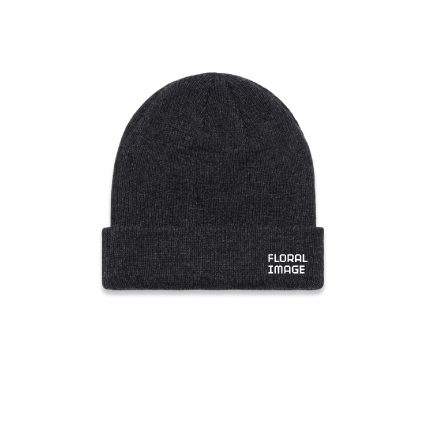 Floral Image Knit Beanie