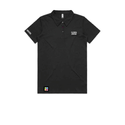  Floral Image Womens SS Polo