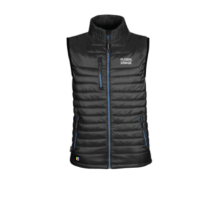 Floral Image Puffer Vest (M&amp;F)