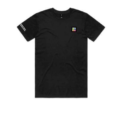 Floral Image Mens Classic T-Shirt- Black