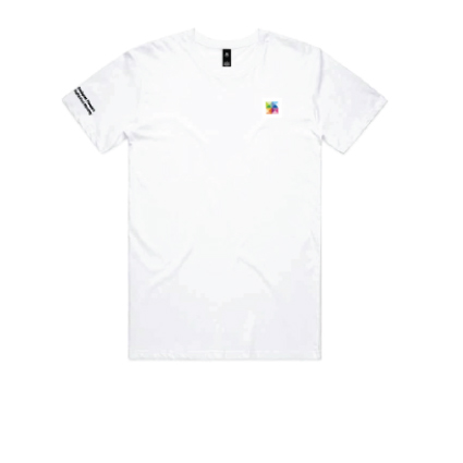 Floral Image Mens Classic T-Shirt- White