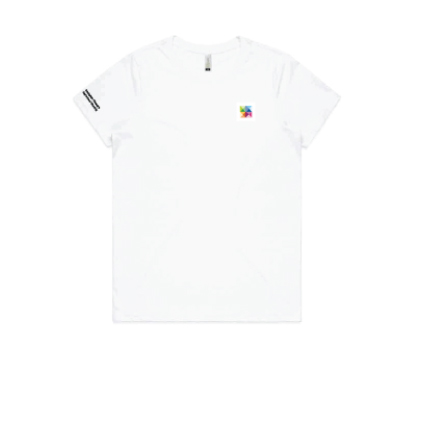  Floral Image Womens Classic T-Shirt- White