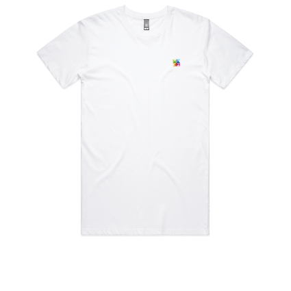 Floral Image Mens White Tee