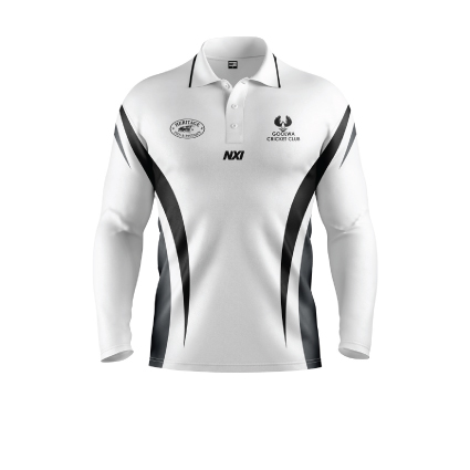 Goolwa Cricket Club White L/S Playing Shirt