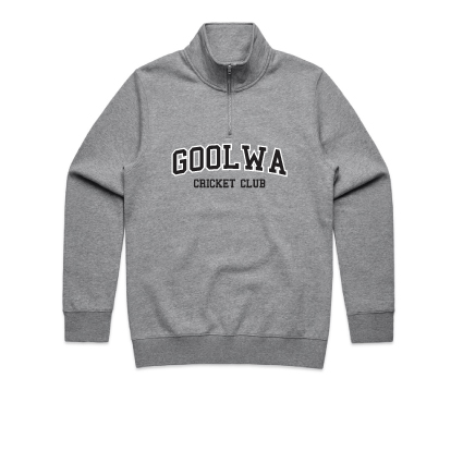 Goolwa Cricket Club Qtr Zip- Grey Marle