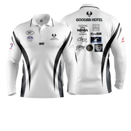 Goolwa Cricket Club White L/S Playing Shirt