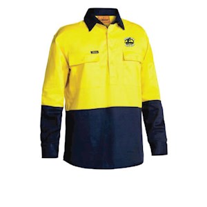 Goolwa Pipi Co. Hi-Vis Half Button Shirt