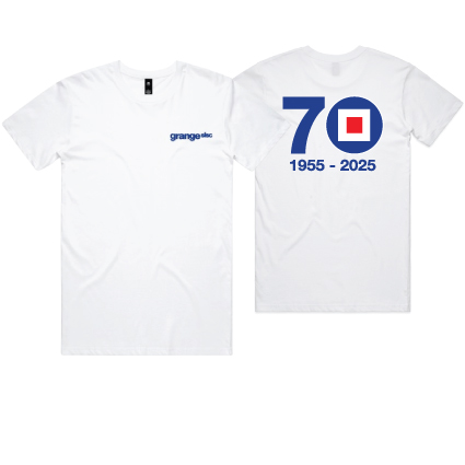 Grange SLSC 70 Year Tee - White