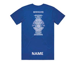 Gymnastics SA Print Tee- Royal Blue