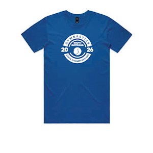Gymnastics SA Print Tee- Royal Blue