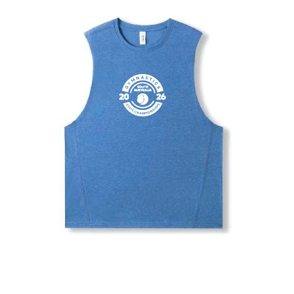 Gymnastics SA Mens Singlet- Royal Heather