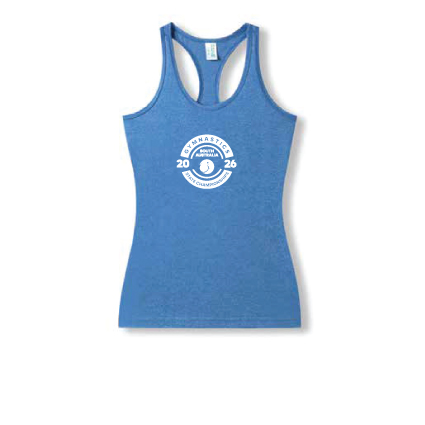 Gymnastics SA Womens Singlet- Royal Heather
