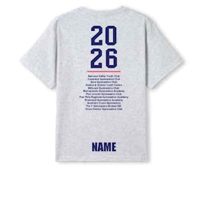 Gymnastics SA Patrick Walden Cup Snow Marle Tee- Named