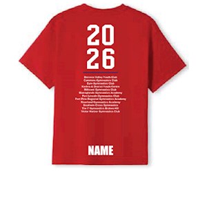 Gymnastics SA Patrick Walden Cup Red Tee - Named