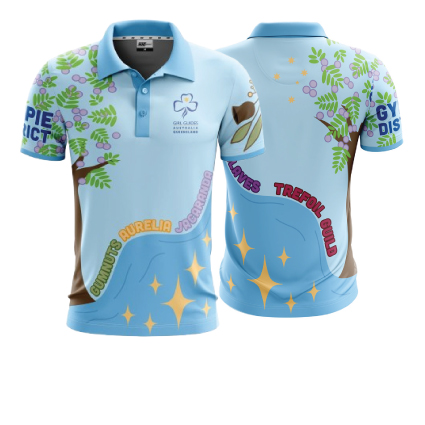 Gympie Girl Guides Polo - Light Blue