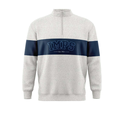 Imperial FC Panel Qtr Zip - Grey Marle