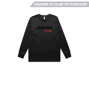 Jervois Heavy LS Cotton Tee - Black
