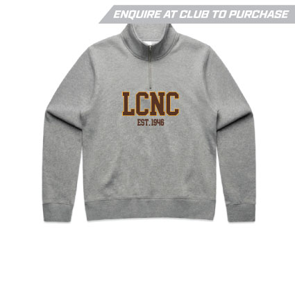 Langhorne Creek NC Embroidered Qtr Zip - Grey