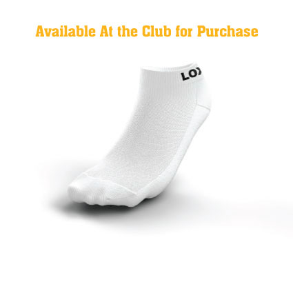 Loxton Basketball White Ankle Socks
