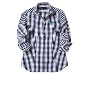 Lucas Group Pearl Shirt - Navy Gingham