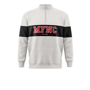 MFNC Panel Quarter Zip Jumper - Grey Marle