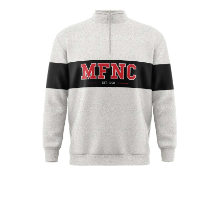 MFNC Panel Quarter Zip Jumper - Grey Marle
