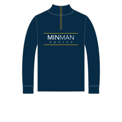 MinMan SC College Qtr Zip- Hemmed Waistband