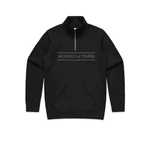 Mundulla FNC Embroidered Qtr Zip Black