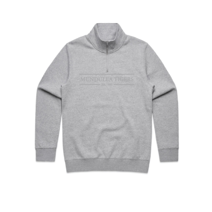 Mundulla FNC Embroidered Qtr Zip Grey Marle