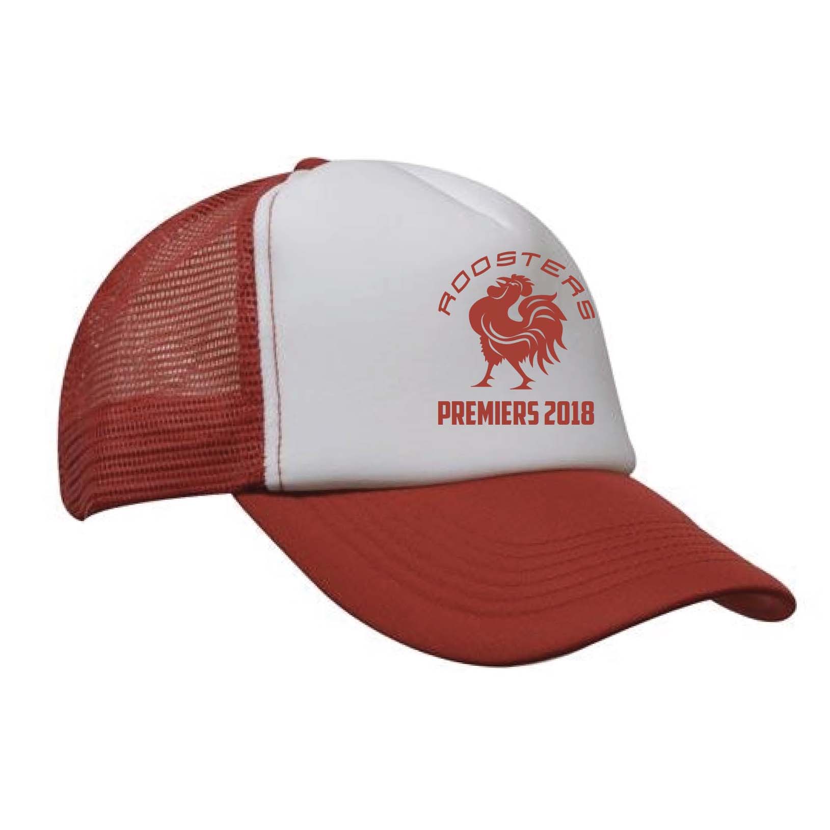NAFC ROOSTERS PREMIERS TRUCKER CAP WHITE-RED