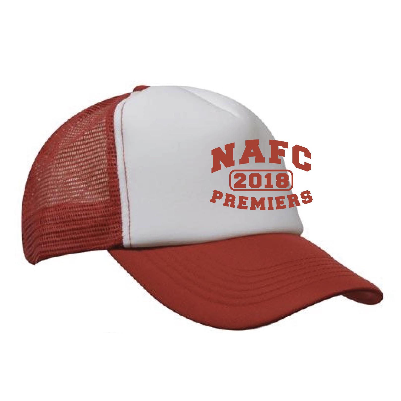 NAFC PREMIERS TRUCKER CAP WHITE-RED