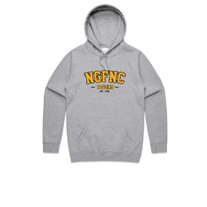 North Gambier FNC Premium Embroidered Hoodie - Grey Marle