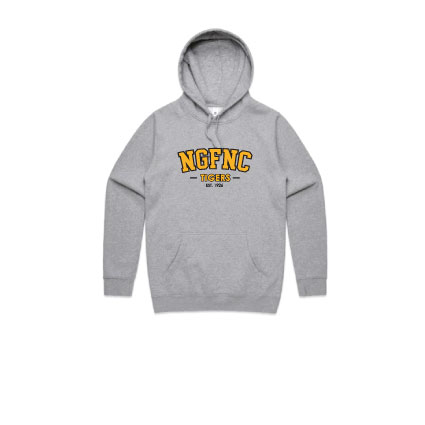 North Gambier FNC Printed Kids Hoodie - Grey Marle