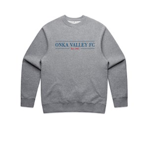 Onkaparinga Valley FC Crew Jumper - Grey Marle