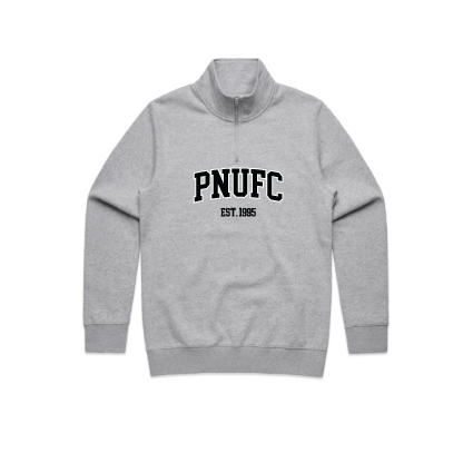 PNUFC Qtr Zip Jumper - Grey Marle