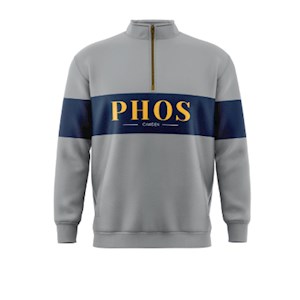 PHOS Camden FC Panel Qtr Zip Jumper - Grey Marle