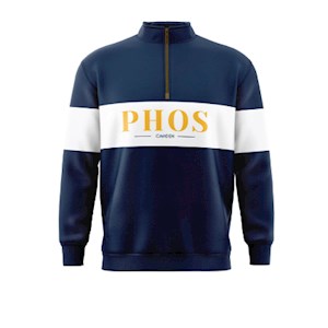 PHOS Camden FC Panel Qtr Zip Jumper - Navy