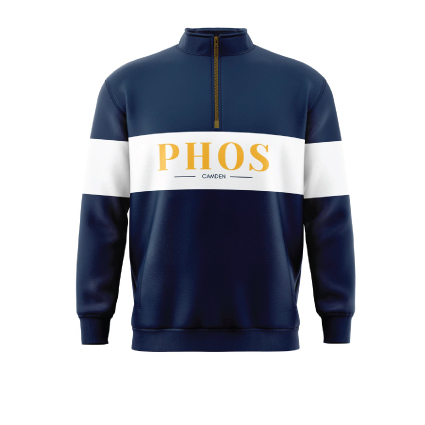 PHOS Camden FC Panel Qtr Zip Jumper - Navy