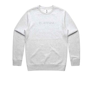Platfrm Premium White Marle Tonal Crew