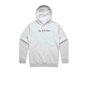 Platfrm Stencil White Marle Hoodie