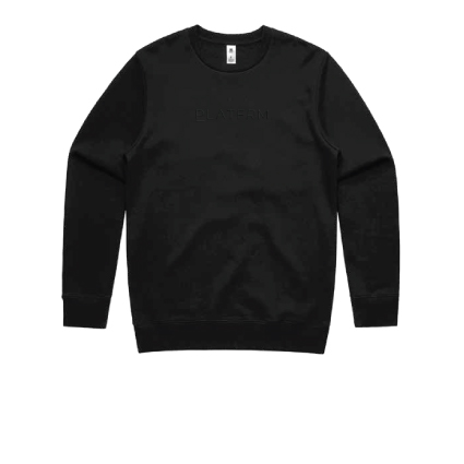 Platfrm Premium Black Tonal Crew