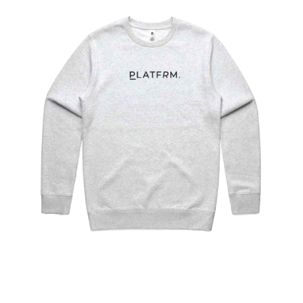 Platfrm Premium White Marle Crew