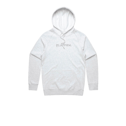 Platfrm Premium White Marle Tonal Hoodie