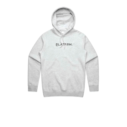 Platfrm Stencil White Marle Hoodie