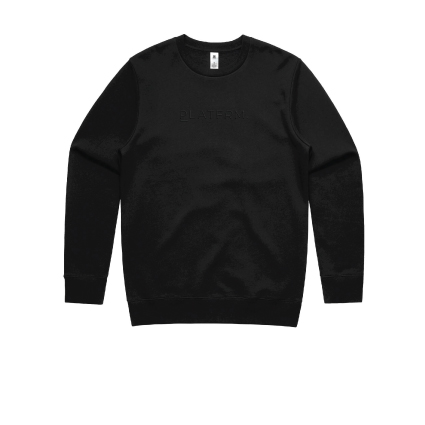 Platfrm United Black Tonal Crew