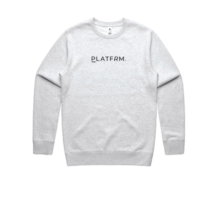 Platfrm United White Marle Crew