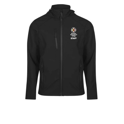 Plympton International College Softshell Jacket- Black