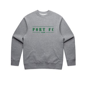 Port FC Contrast Crew Jumper - Grey Marle