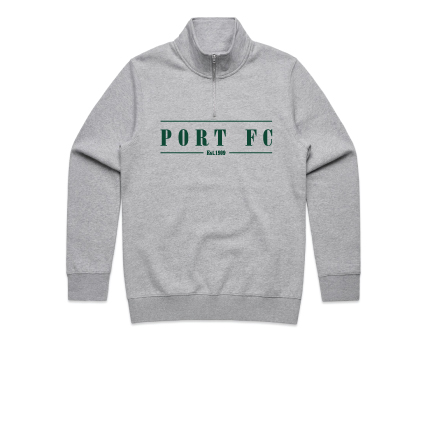 Port FC Half Zip Jumper - Grey Marle